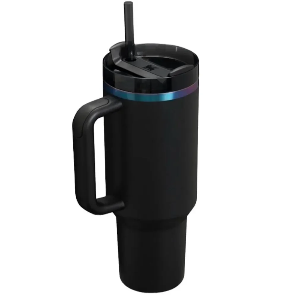 Stanley 40 oz. Quencher H2.0 FlowState Tumbler Black Chroma Water Cup Bottle NEW - Picture 6 of 8